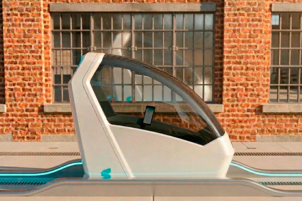 Close-up concept rendering of a single SNAAP pod