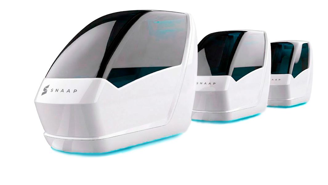 Three SNAAP pods shown side by side in different sizes